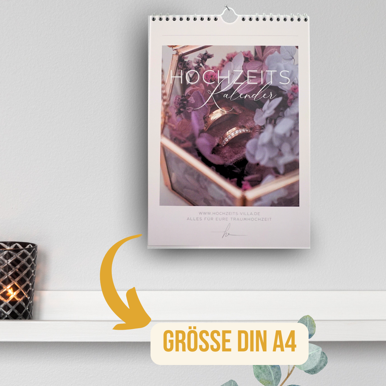 Hochzeitskalender | Hochzeitsplaner | Mit Stickerbogen