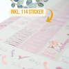 Hochzeitskalender | Hochzeitsplaner | Mit Stickerbogen