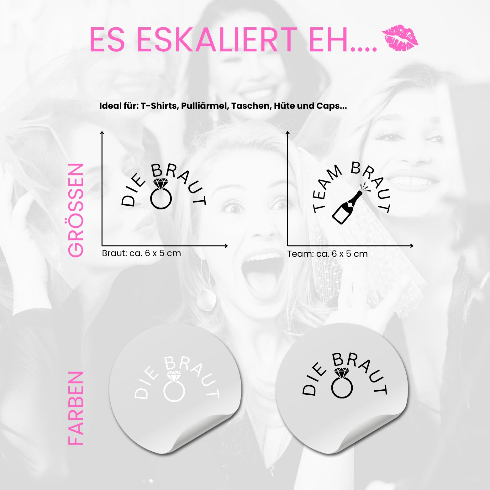 Team Braut Deko, Brautparty Ideen, JGA Gruppe Shirts, DIY Braut Shirt, Bride to Be Shirt, Braut Geschenke