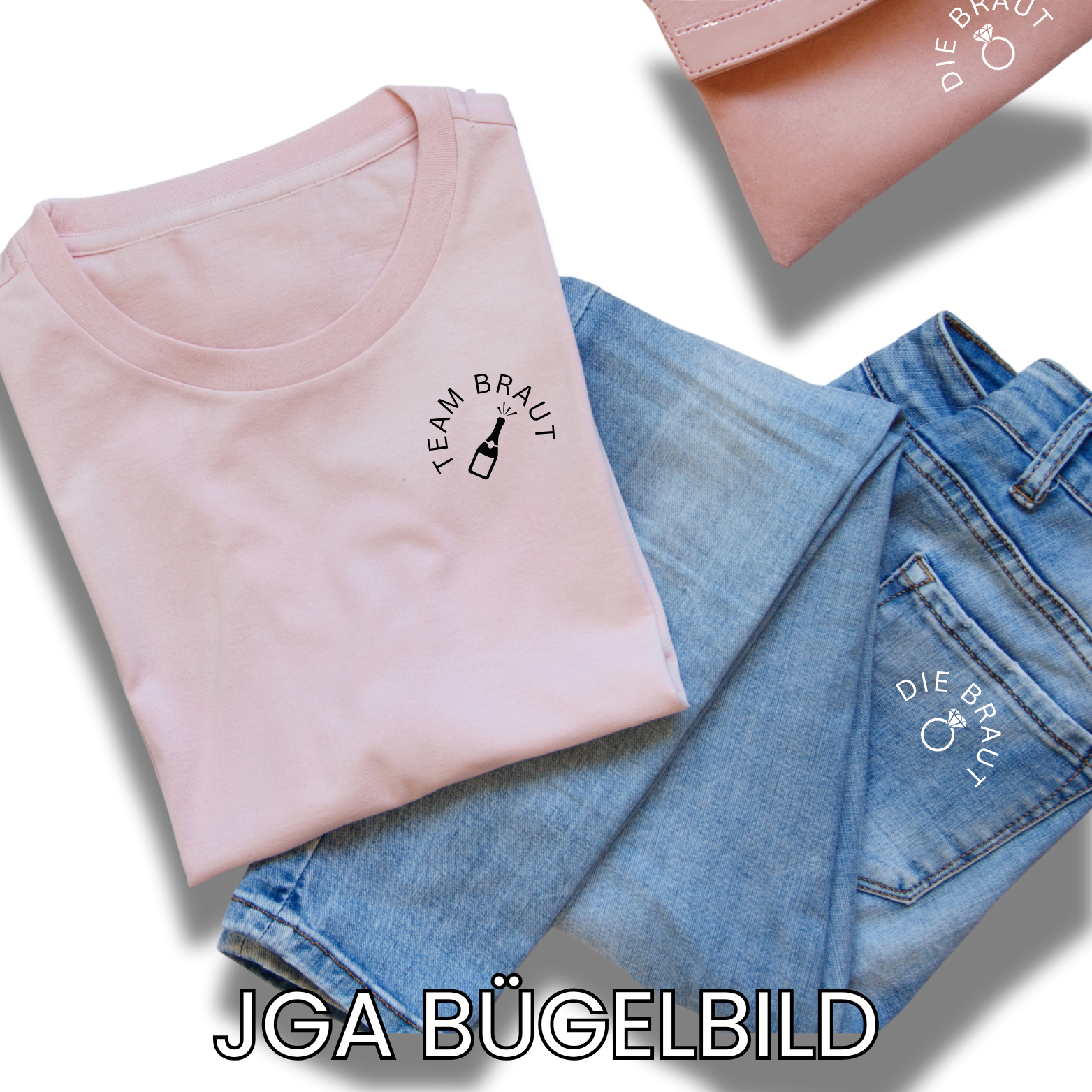 Junggesellinnenabschied, JGA Bügelbild, Team Braut Shirt, Die Braut Bügelmotiv, Braut T-Shirt, Braut Team Aufbügelbild