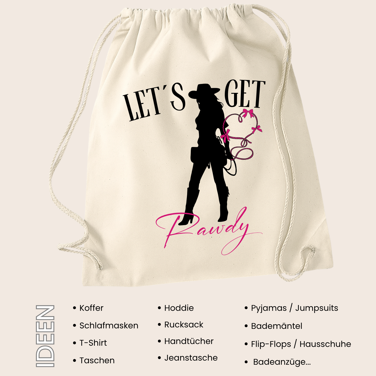 Aufbügelmotiv Cowgirl, Bachelorette Weekend, Party Accessoires, Western Deko, Country Style JGA, Hochzeit Crew, Braut Babe, Girls Night Out, Bride to Be, Bride Tribe, Western Party Idee