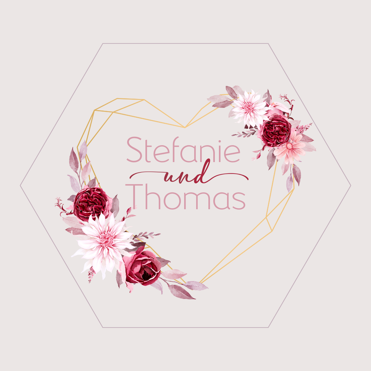 Hochzeits Ring Box Personalisiert | Hexagon Ring Etui