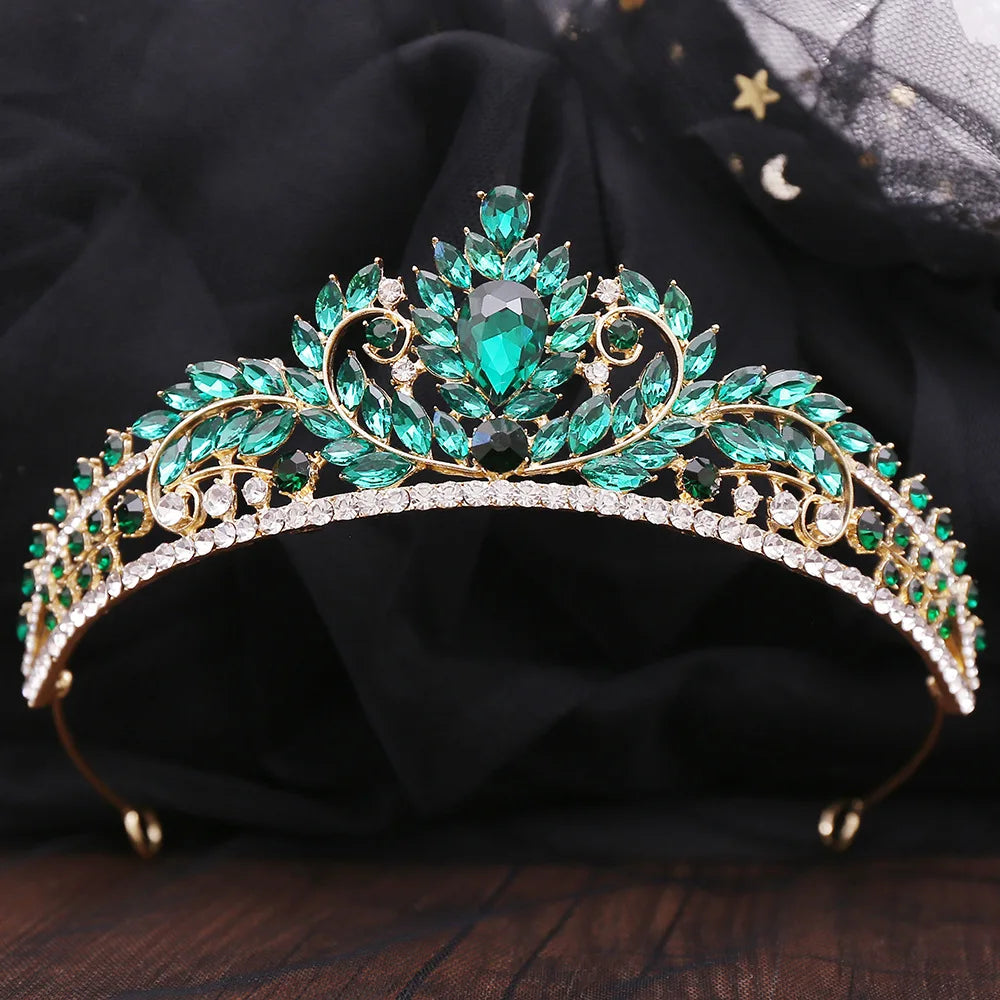 Enja Braut Diadem Rot | Braut Haar Schmuck | Braut Accessoires