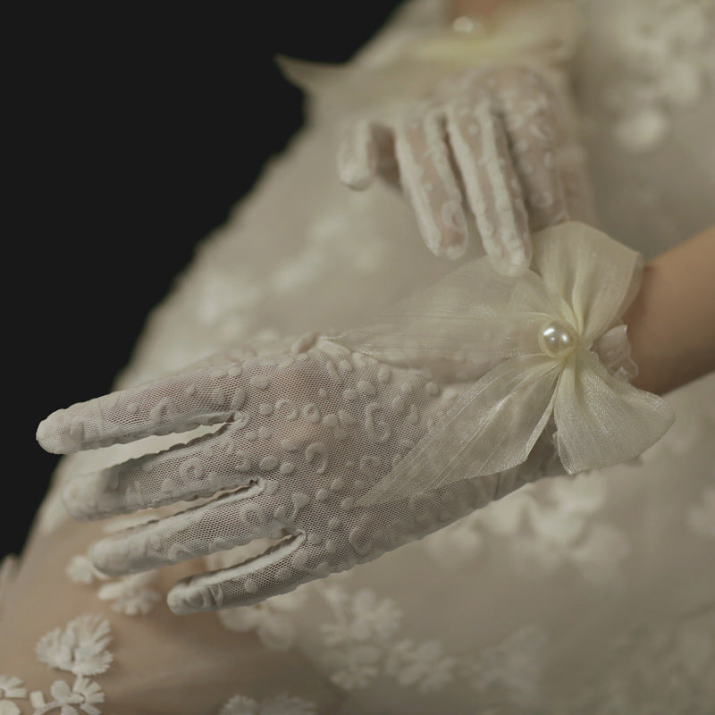 Brauthandschuhe, Brautkleid Accessoires, Hochzeits-Villa, Brautaccessoire, Hochzeitsaccessoire, Braut, Hochzeit, das gewisse etwas,  Handschuhe, Perlen, Vintage, Vintage Hochzeit, weiß