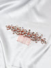 Brautschmuck, Haarschmuck, Hochzeitsfrisur, Haarspange Hochzeit, Kristall, Brauthaarschmuck, Schmuckkamm, Flechtfrisur,   romantischer Haarschmuck, eleganter Haarschmuck, Haarrebe, Kopfschmuck, Blumenschmuck, Rosegold, Silber, Gold, Draht, lang, breit, Hochzeits-Villa, Brautaccessoire, Hochzeits accessoire, Braut, Hochzeit, Strass, Haarspange Hochzeit, Kristallsteinchen, 