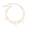Fußkette, Fußkettchen, Brautschmuck, Gold, Silber, Brautschuhe, Brautaccessoires, Brautoutfit, Braut Accessoires, Hochzeit, Hochzeitsschmuck, Schmuck, Perlen, Unendlichkeitszeichen
