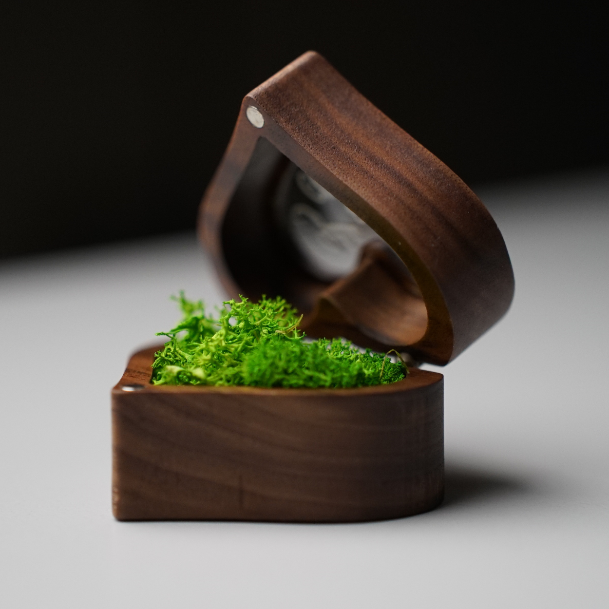 Personalisierte Ring Box Herz | Holz Ringbox Hochzeit | Ringschatulle
