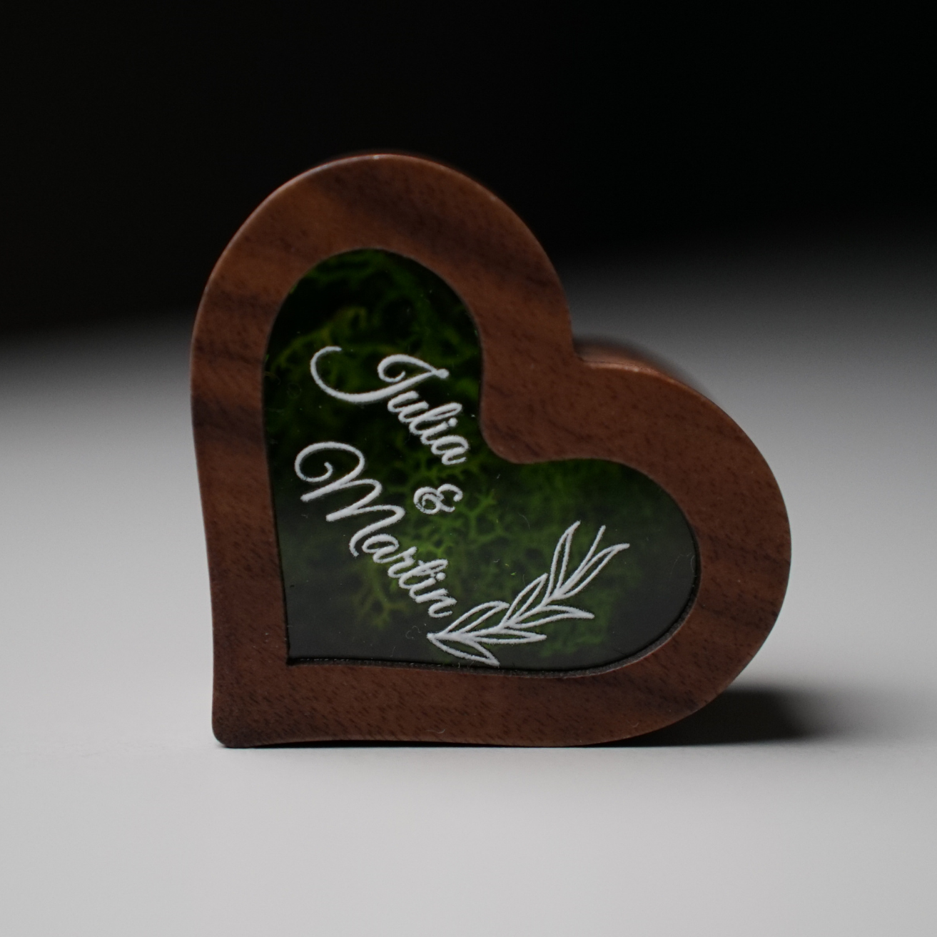 Personalisierte Ring Box Herz | Holz Ringbox Hochzeit | Ringschatulle
