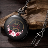 Taschenuhr mit Gravur, personalisierte Uhr, Herrenuhr mit Gravur, Bräutigam Geschenk, Trauzeugen Geschenk, Hochzeitsgeschenk für Ihn, Uhr mit Gravur, personalisiertes Geschenk, Grooms, Hochzeits-Villa, Accessoires für Ihn, Best Man,  Herrenschmuck, Geschenkeset, Schmuck für Ihn, Armband für Ihn, Hochzeitstag, Geschenk Hochzeitstag, Geschenk für ihn, Personalisierte Taschenuhr schwarz, mattes schwarz, Männergeschenk, Geschenk Brautvater