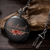 Taschenuhr mit Gravur, personalisierte Uhr, Herrenuhr mit Gravur, Bräutigam Geschenk, Trauzeugen Geschenk, Hochzeitsgeschenk für Ihn, Uhr mit Gravur, personalisiertes Geschenk, Grooms, Hochzeits-Villa, Accessoires für Ihn, Best Man,  Herrenschmuck, Geschenkeset, Schmuck für Ihn, Armband für Ihn, Hochzeitstag, Geschenk Hochzeitstag, Geschenk für ihn, Personalisierte Taschenuhr schwarz, mattes schwarz, Männergeschenk, Geschenk Brautvater
