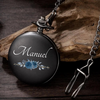 Taschenuhr mit Gravur, personalisierte Uhr, Herrenuhr mit Gravur, Bräutigam Geschenk, Trauzeugen Geschenk, Hochzeitsgeschenk für Ihn, Uhr mit Gravur, personalisiertes Geschenk, Grooms, Hochzeits-Villa, Accessoires für Ihn, Best Man,  Herrenschmuck, Geschenkeset, Schmuck für Ihn, Armband für Ihn, Hochzeitstag, Geschenk Hochzeitstag, Geschenk für ihn, Personalisierte Taschenuhr schwarz, mattes schwarz, Männergeschenk, Geschenk Brautvater