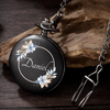 Taschenuhr mit Gravur, personalisierte Uhr, Herrenuhr mit Gravur, Bräutigam Geschenk, Trauzeugen Geschenk, Hochzeitsgeschenk für Ihn, Uhr mit Gravur, personalisiertes Geschenk, Grooms, Hochzeits-Villa, Accessoires für Ihn, Best Man,  Herrenschmuck, Geschenkeset, Schmuck für Ihn, Armband für Ihn, Hochzeitstag, Geschenk Hochzeitstag, Geschenk für ihn, Personalisierte Taschenuhr schwarz, mattes schwarz, Männergeschenk, Geschenk Brautvater