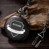 Taschenuhr mit Gravur, personalisierte Uhr, Herrenuhr mit Gravur, Bräutigam Geschenk, Trauzeugen Geschenk, Hochzeitsgeschenk für Ihn, Uhr mit Gravur, personalisiertes Geschenk, Grooms, Hochzeits-Villa, Accessoires für Ihn, Best Man,  Herrenschmuck, Geschenkeset, Schmuck für Ihn, Armband für Ihn, Hochzeitstag, Geschenk Hochzeitstag, Geschenk für ihn, Personalisierte Taschenuhr schwarz, mattes schwarz, Männergeschenk, Geschenk Brautvater