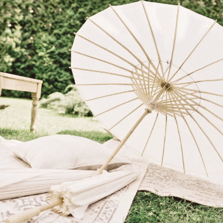 Brautschirm, Papierschirm, Reißpapier Bambus Schirm, Hochzeitschirm, Schatten Hochzeit, Foto Requisit Hochzeit, Hochzeitsfoto, weißer Sonnenschirm, Hochzeits-Villa, großer Schirm, Regenschirm, 