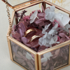 Ringkissen, Ringetui, Ring Schatulle glas, Metal Hexagon, individuell bedruckt, personalisierte Ringbox, Hexagon glas, Eheringe, Hochzeit, Metallbox, God, Hochzeits-Villa, Ehering Box, Wedding,