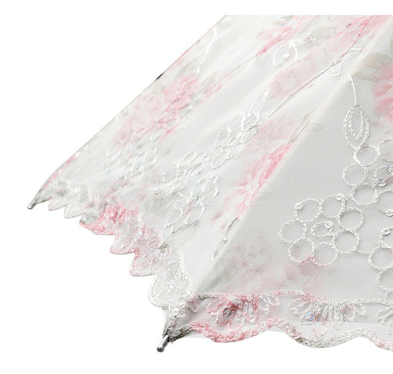 Brautschirm, Hochzeit Regen, Hochzeitschirm, Foto Requisit Hochzeit, Hochzeitsfoto, Hochzeits-Villa, großer Schirm, Regenschirm, Vintage Schirm, Regenschirm mit Spitze, Schirm mit Blumensprite, Vintage Braut, Vintage Hochzeit, Trachtenschirm, Regenschirm zum Dirndl, Außergewöhnlicher Regenschirm, Regenschirm mal anders, Regenschirm mit Blumen