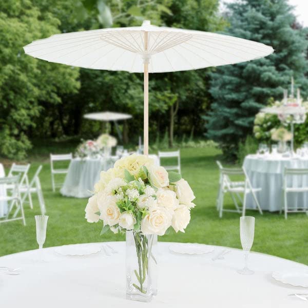 Brautschirm, Papierschirm, Reißpapier Bambus Schirm, Hochzeitschirm, Schatten Hochzeit, Foto Requisit Hochzeit, Hochzeitsfoto, weißer Sonnenschirm, Hochzeits-Villa, großer Schirm, Regenschirm, 