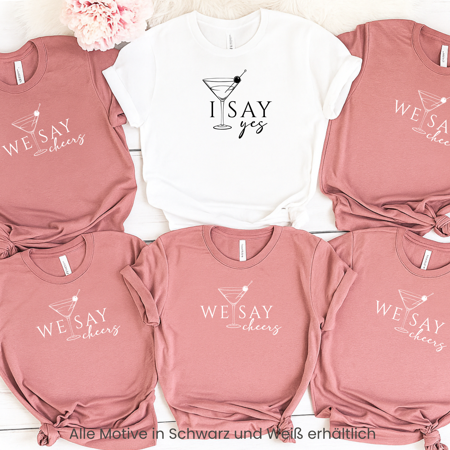 Cocktail JGA Motiv

Aufbügler Team Braut JGA

Hochzeit T-Shirt selbst gestalten

Junggesellinnenabschied Bügelmotiv

