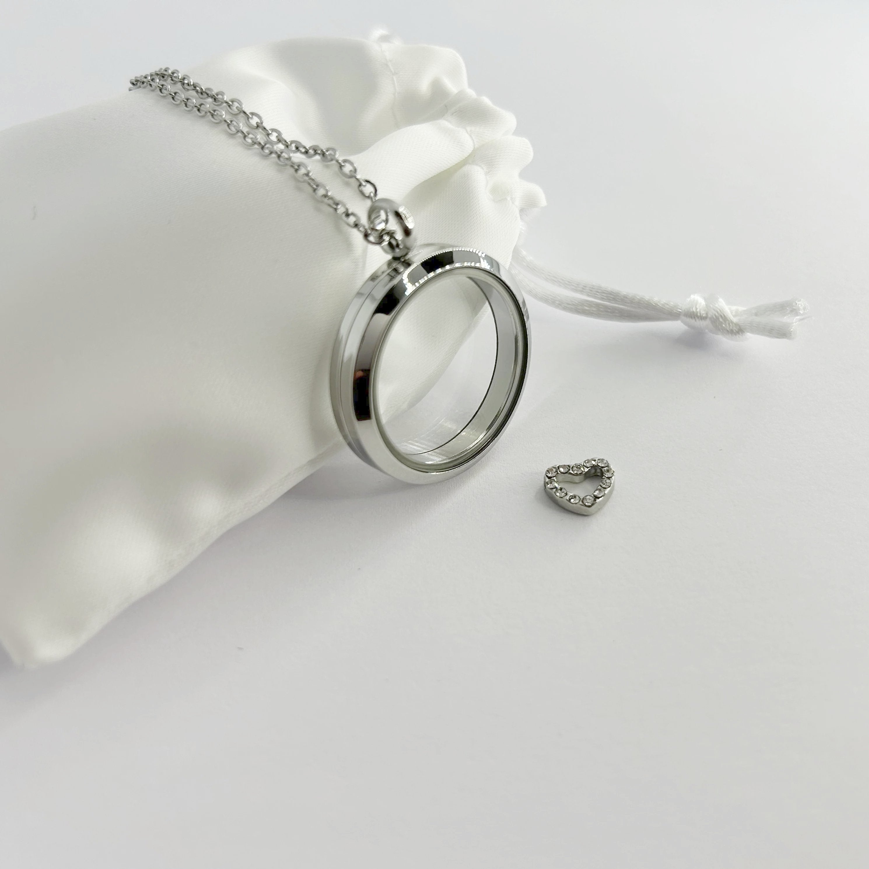 Kristall Herz Charms Floating Memories | Crystal Heart Charms