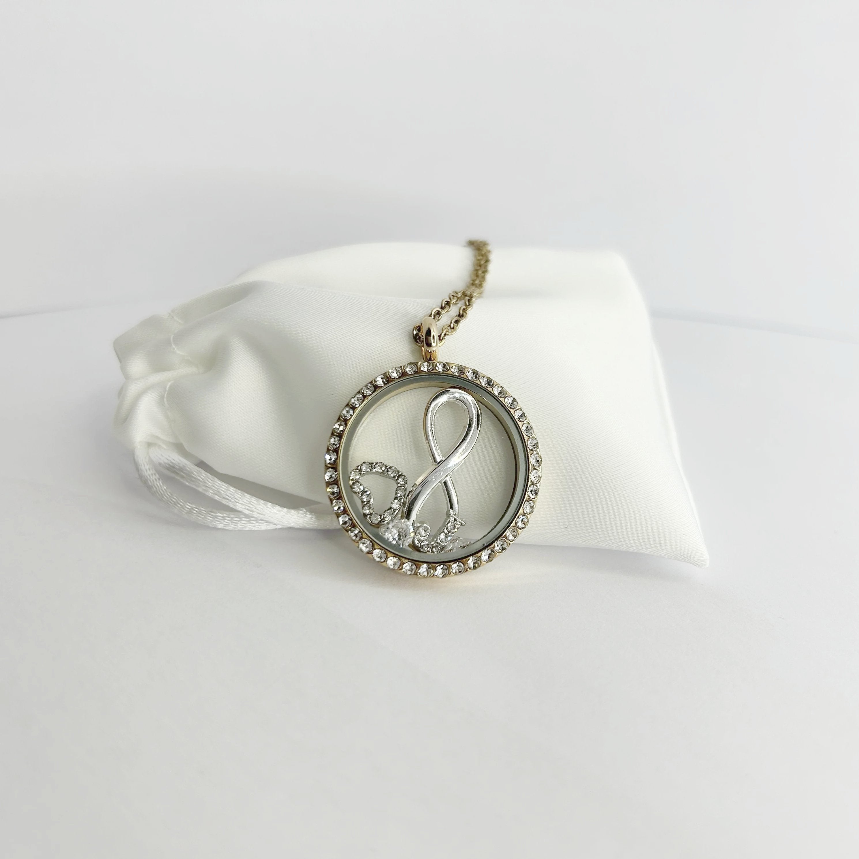 Kristall Herz Charms Floating Memories | Crystal Heart Charms
