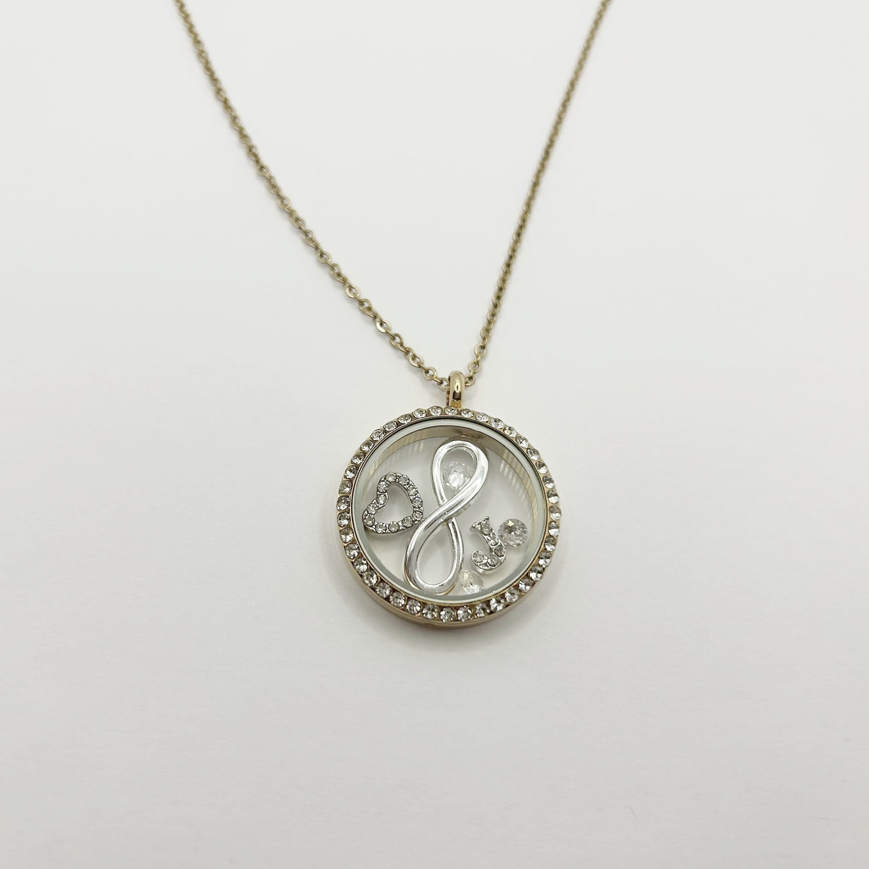 Kristall Herz Charms Floating Memories | Crystal Heart Charms