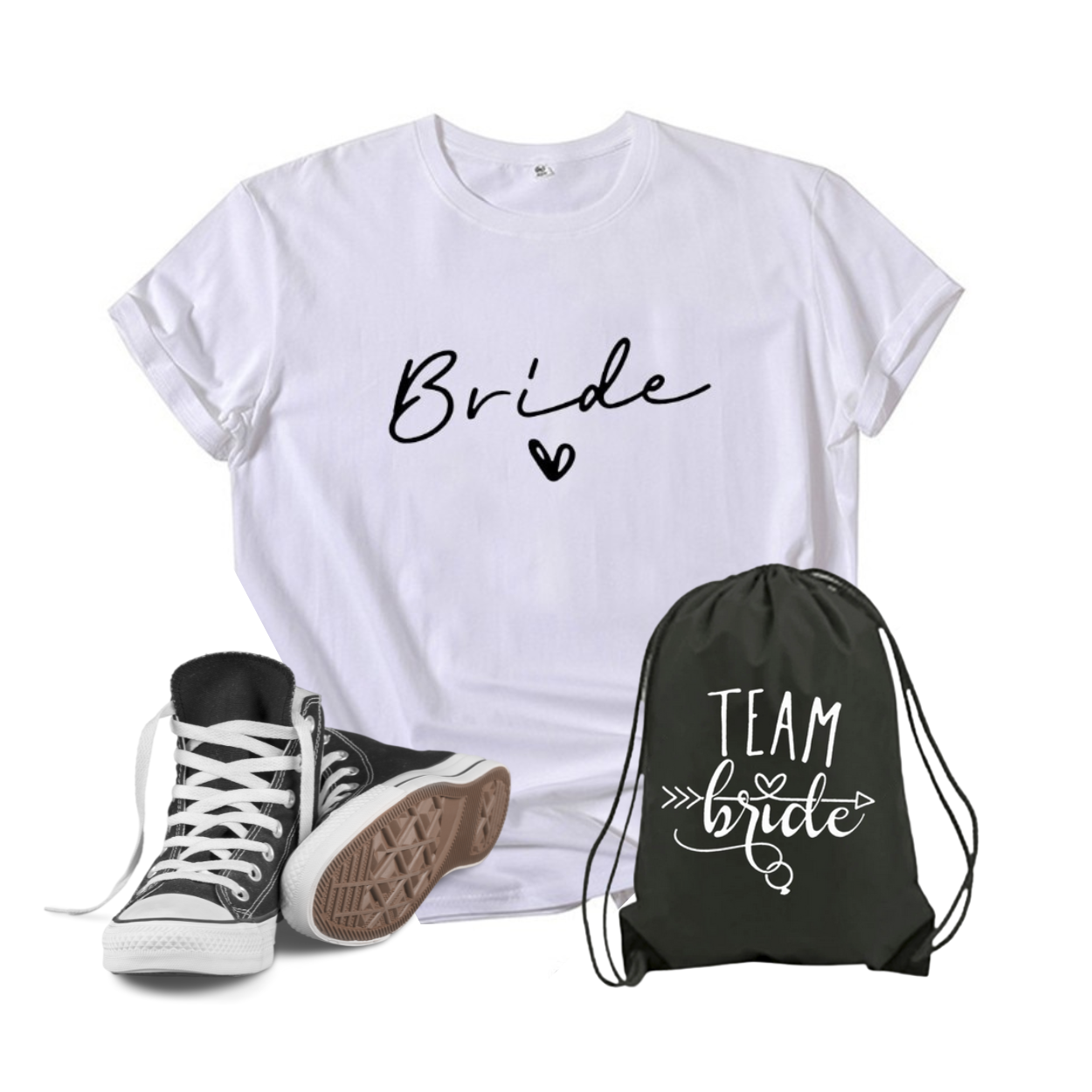 Team Bride, T-Shirts, Team Bride Bachelorette, Party, Shower, Junggesellenenabschied, JGA Girls, bedruckte T-shirts, Hochzeitsvilla, Hochzeitsshop, Jga Accessoires, 