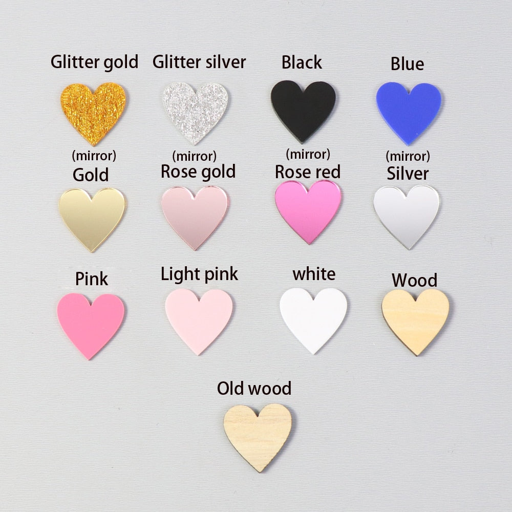 Cakepopper, Kuchendeko, Acryldeko, Tortentopper, Hochzeitstorte deko, Gold, Silber, Wedding Cake Topper, Herztopper, Herzen, Hochzeits-Villa, personalisierte Kuchendeko, Brautpaa Namen, 