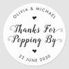 Aufkleber individuell, Sticker rund, Aufkleber Hochzeit, Wedding Sticker, Gastgeschenke, Candy-Bar, Candy Bar, Dankeskarten Hochzeit, Einladungskarten, Umschläge Hochzeitseinladungen, Schön das du da bist, Thank you, 