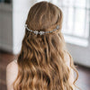Brautschmuck, Haarschmuck, Hochzeitsfrisur, Haarspange Hochzeit, Perlen, Brauthaarschmuck, Schmuckkamm, Haarreif, Flechtfrisur,  Haarnadeln, romantischer Haarschmuck, eleganter Haarschmuck, Haarrebe, Kopfschmuck, Blumenschmuck, Rosegold, Silber, Gold, Draht, lang, breit, Haarkette, Blütenranke, Hochzeits-Villa, Brautaccessoire, Hochzeits accessoire, Braut, Hochzeit, Strass, Perlen, Haarspange Hochzeit, Kristallsteinchen, 