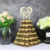Schokoladenständer, Kuchendeko, Holzständer,  Hochzeitstorte deko, Wedding Cake, Herzen, Hochzeits-Villa, personalisierte Kuchendeko, Brautpaa Namen, Candy Bar, Pralinen Aufsteller, Dessert Etagere 