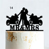 Cakepopper, Kuchendeko, Acryldeko, Tortentopper, Hochzeitstorte deko, Gold, Silber, Wedding Cake Topper, Hochzeits-Villa, Biker Hochzeit, Motorrad Cake Topper, Biker-Liebe, Motorradtopper