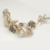 Brautschmuck, Haarschmuck, Hochzeitsfrisur, Haarspange Hochzeit, Perlen, Brauthaarschmuck, Schmuckkamm, Haarranke, Flechtfrisur,  Haarnadeln, romantischer Haarschmuck, eleganter Haarschmuck, Haarrebe, Kopfschmuck, Blumenschmuck, Rosegold, Silber, Gold, Draht, lang, breit, Haarkette, Blütenranke, Hochzeits-Villa, Brautaccessoire, Hochzeits accessoire, Braut, Hochzeit