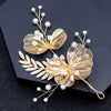 Brautschmuck, Haarschmuck, Hochzeitsfrisur, Haarspange Hochzeit, Perlen, Brauthaarschmuck, Schmuckkamm, Haarranke, Flechtfrisur,  Haarnadeln, romantischer Haarschmuck, eleganter Haarschmuck, Haarrebe, Kopfschmuck, Blumenschmuck, Rosegold, Silber, Gold, Draht, lang, breit, Haarkette, Blütenranke, Hochzeits-Villa, Brautaccessoire, Hochzeits accessoire, Braut, Hochzeit