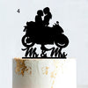 Cakepopper, Kuchendeko, Acryldeko, Tortentopper, Hochzeitstorte deko, Gold, Silber, Wedding Cake Topper, Hochzeits-Villa, Biker Hochzeit, Motorrad Cake Topper, Biker-Liebe, Motorradtopper