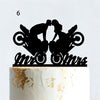 Cakepopper, Kuchendeko, Acryldeko, Tortentopper, Hochzeitstorte deko, Gold, Silber, Wedding Cake Topper, Hochzeits-Villa, Biker Hochzeit, Motorrad Cake Topper, Biker-Liebe, Motorradtopper