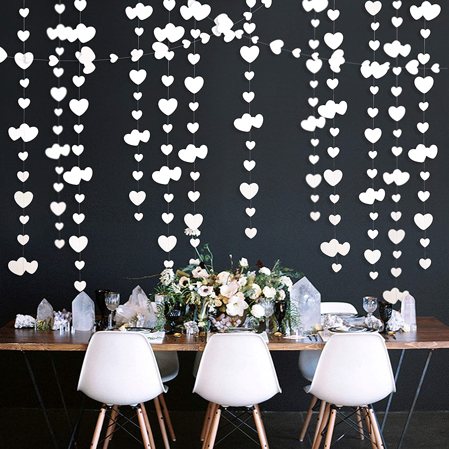 Wimpelkette, Candybar, Candy Bar, Deko, Hochzeitsdekoration, Wedding Deco, Candy Bar Dekoration, Herz Wimpelkette, Herzkette, Herzbanner