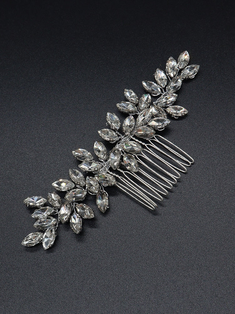 Brautschmuck, Haarschmuck, Hochzeitsfrisur, Haarspange Hochzeit, Kristall, Brauthaarschmuck, Schmuckkamm, Flechtfrisur,   romantischer Haarschmuck, eleganter Haarschmuck, Haarrebe, Kopfschmuck, Blumenschmuck, Rosegold, Silber, Gold, Draht, lang, breit, Hochzeits-Villa, Brautaccessoire, Hochzeits accessoire, Braut, Hochzeit, Strass, Haarspange Hochzeit, Kristallsteinchen, 