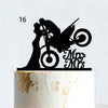 Cakepopper, Kuchendeko, Acryldeko, Tortentopper, Hochzeitstorte deko, Gold, Silber, Wedding Cake Topper, Hochzeits-Villa, Biker Hochzeit, Motorrad Cake Topper, Biker-Liebe, Motorradtopper