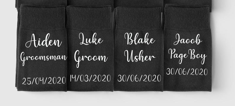 personalisierte Socken, Bräutigam Geschenk, Trauzeugen Geschenk, Hochzitsgeschenk für Ihn, Sochen bedruckt, personalisiertes Geschen, Grooms, Hochzeits-Villa, Accessoires für Ihn, 