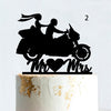 Cakepopper, Kuchendeko, Acryldeko, Tortentopper, Hochzeitstorte deko, Gold, Silber, Wedding Cake Topper, Hochzeits-Villa, Biker Hochzeit, Motorrad Cake Topper, Biker-Liebe, Motorradtopper
