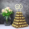 Schokoladenständer, Kuchendeko, Holzständer,  Hochzeitstorte deko, Wedding Cake, Herzen, Hochzeits-Villa, personalisierte Kuchendeko, Brautpaa Namen, Candy Bar, Pralinen Aufsteller, Dessert Etagere 
