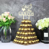 Schokoladenständer, Kuchendeko, Holzständer,  Hochzeitstorte deko, Wedding Cake, Herzen, Hochzeits-Villa, personalisierte Kuchendeko, Brautpaa Namen, Candy Bar, Pralinen Aufsteller, Dessert Etagere 