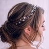 Brautschmuck, Haarschmuck, Hochzeitsfrisur, Haarspange Hochzeit, Kristall, Brauthaarschmuck, Schmuckkamm, Flechtfrisur,   romantischer Haarschmuck, eleganter Haarschmuck, Haarrebe, Kopfschmuck, Blumenschmuck, Rosegold, Silber, Gold, Draht, lang, breit, Hochzeits-Villa, Brautaccessoire, Hochzeits accessoire, Braut, Hochzeit, Strass, Haarspange Hochzeit, Kristallsteinchen, 
