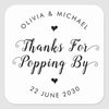 Aufkleber individuell, Sticker eckig, Aufkleber Hochzeit, Wedding Sticker, Gastgeschenke, Candy-Bar, Candy Bar, Dankeskarten Hochzeit, Einladungskarten, Umschläge Hochzeitseinladungen, Schön das du da bist, Thank you, 