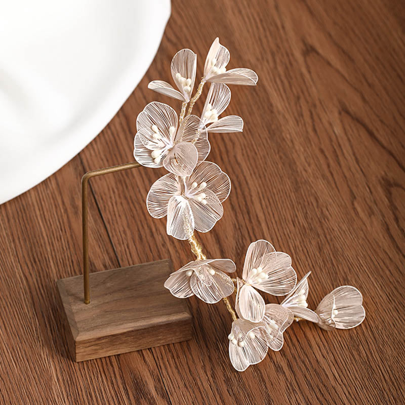 Brautschmuck, Haarschmuck, Hochzeitsfrisur, Haarspange Hochzeit, Perlen, Brauthaarschmuck, Schmuckkamm, Haarranke, Flechtfrisur,  Haarnadeln, romantischer Haarschmuck, eleganter Haarschmuck, Haarrebe, Kopfschmuck, Blumenschmuck, Rosegold, Silber, Gold, Draht, lang, breit, Haarkette, Blütenranke, Hochzeits-Villa, Brautaccessoire, Hochzeits accessoire, Braut, Hochzeit
