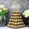 Schokoladenständer, Kuchendeko, Holzständer,  Hochzeitstorte deko, Wedding Cake, Herzen, Hochzeits-Villa, personalisierte Kuchendeko, Brautpaa Namen, Candy Bar, Pralinen Aufsteller, Dessert Etagere 