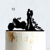Cakepopper, Kuchendeko, Acryldeko, Tortentopper, Hochzeitstorte deko, Gold, Silber, Wedding Cake Topper, Hochzeits-Villa, Biker Hochzeit, Motorrad Cake Topper, Biker-Liebe, Motorradtopper