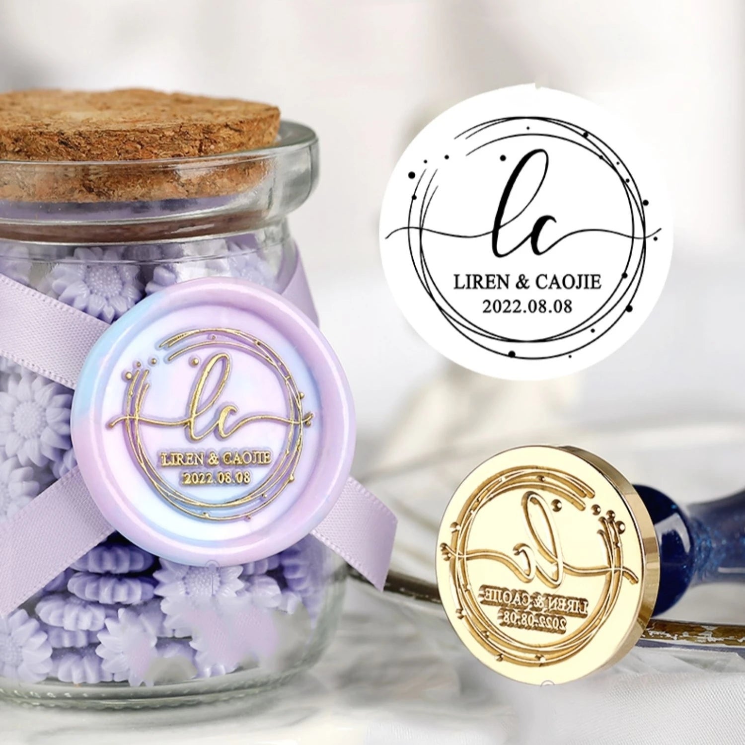 Wachsstempel, Schokoladenstempel, Siegel, Siegelwachs, Hochzeitssiegel, Decor, Einladungstempel, Einladung basteln, Hochzeitseinladung, Wachssiegel, Logo, Design, Hochzeits-Villa