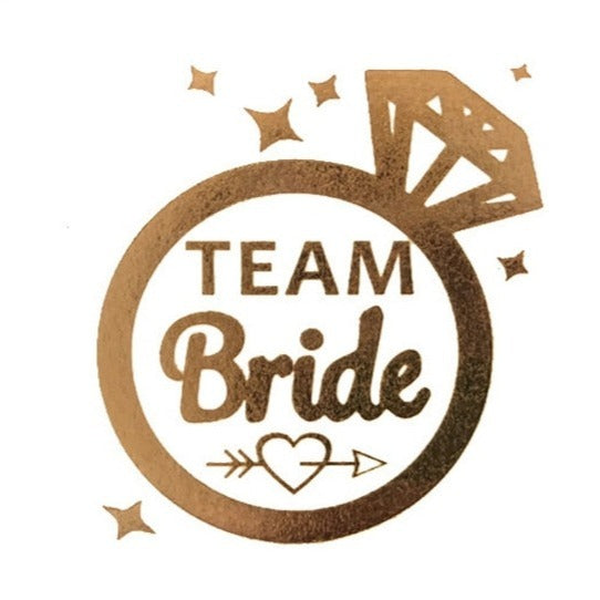 Klebetatoos, Tatoos JGA, Junggesellinnenabschied, JGA Accessoires, Team Bride Tatoo, Hochzeit, Party Tatoos, Gold Tatoo, Hochzeit, Hochzeits-Villa, Sticker JGA, 