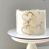 Cakepopper, Kuchendeko, Acryldeko, Tortentopper, Hochzeitstorte deko, Gold, Silber, Wedding Cake Topper, Herztopper, Herzen, Hochzeits-Villa, 
